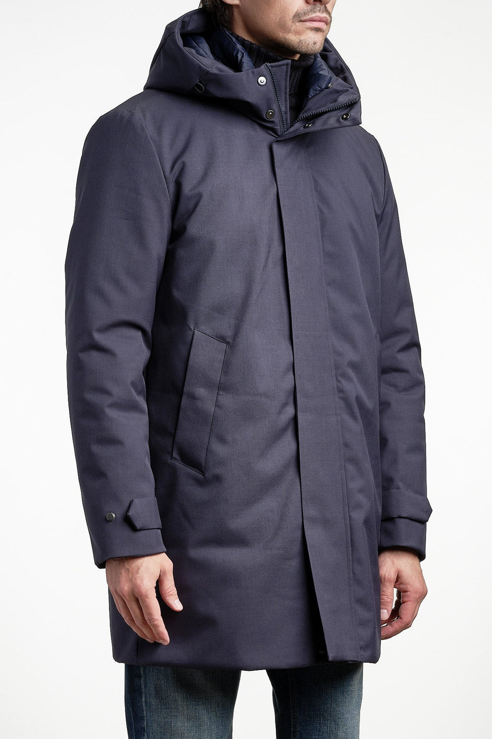 Hooded Parka Poseidon Blue – BOMBOOGIE, bakifrån