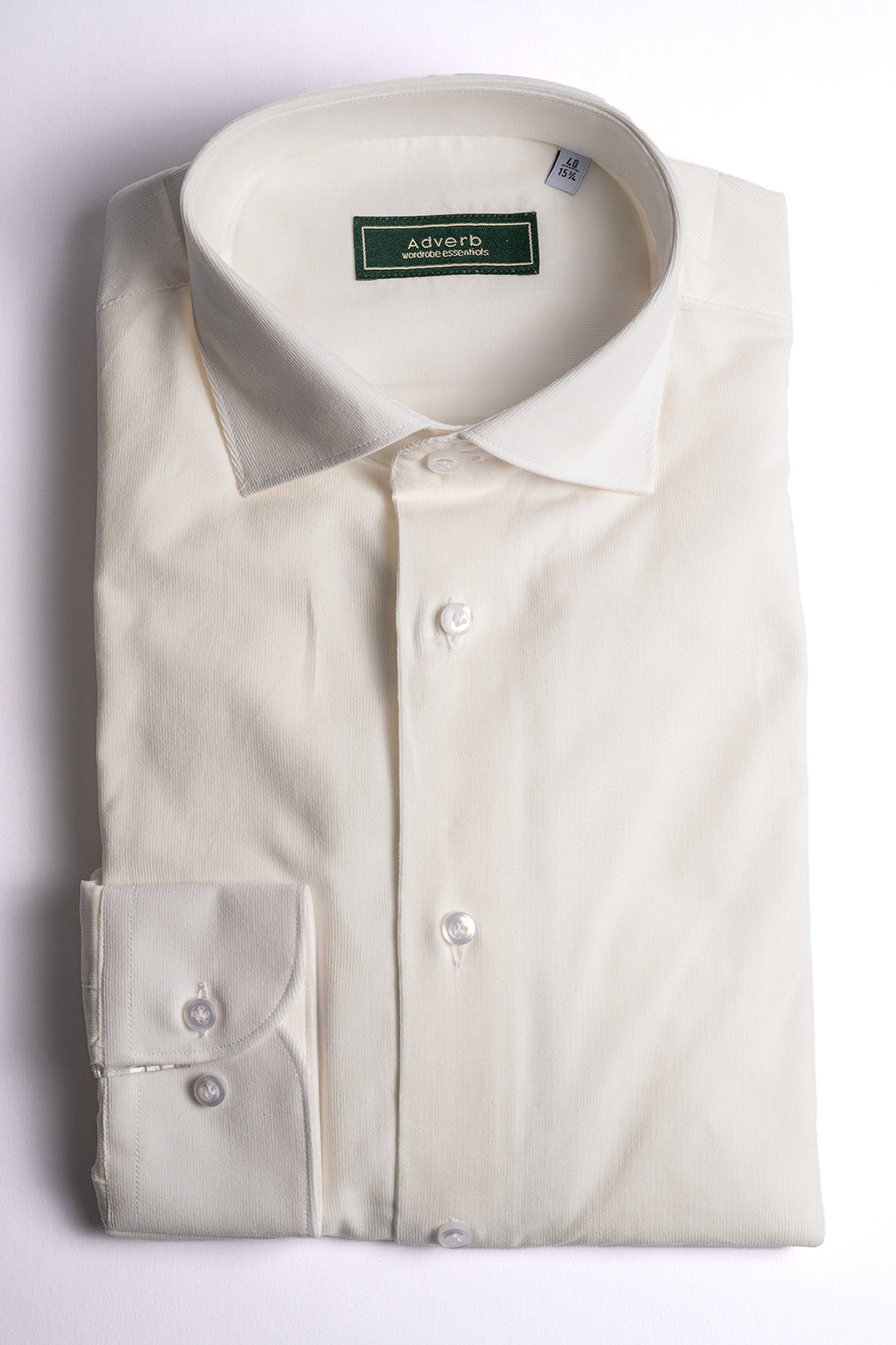 Baby Cord Cotton Shirt ECRU