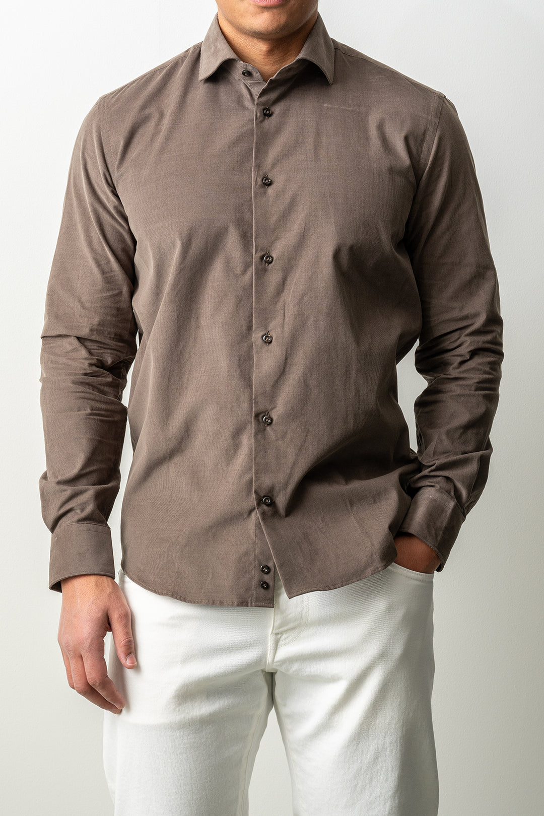 Baby Cord Cotton Shirt Green