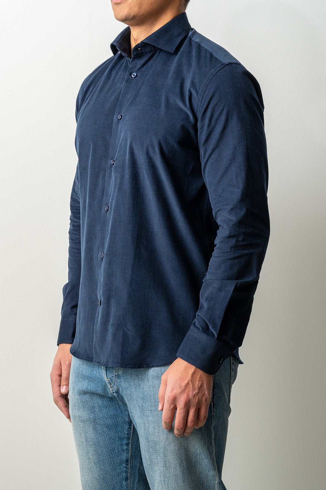 Baby Cord Cotton Shirt Navy