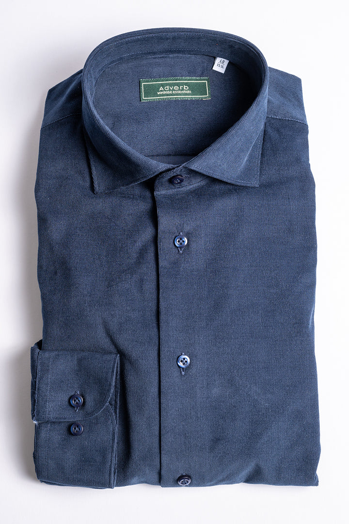 Baby Cord Cotton Shirt Navy