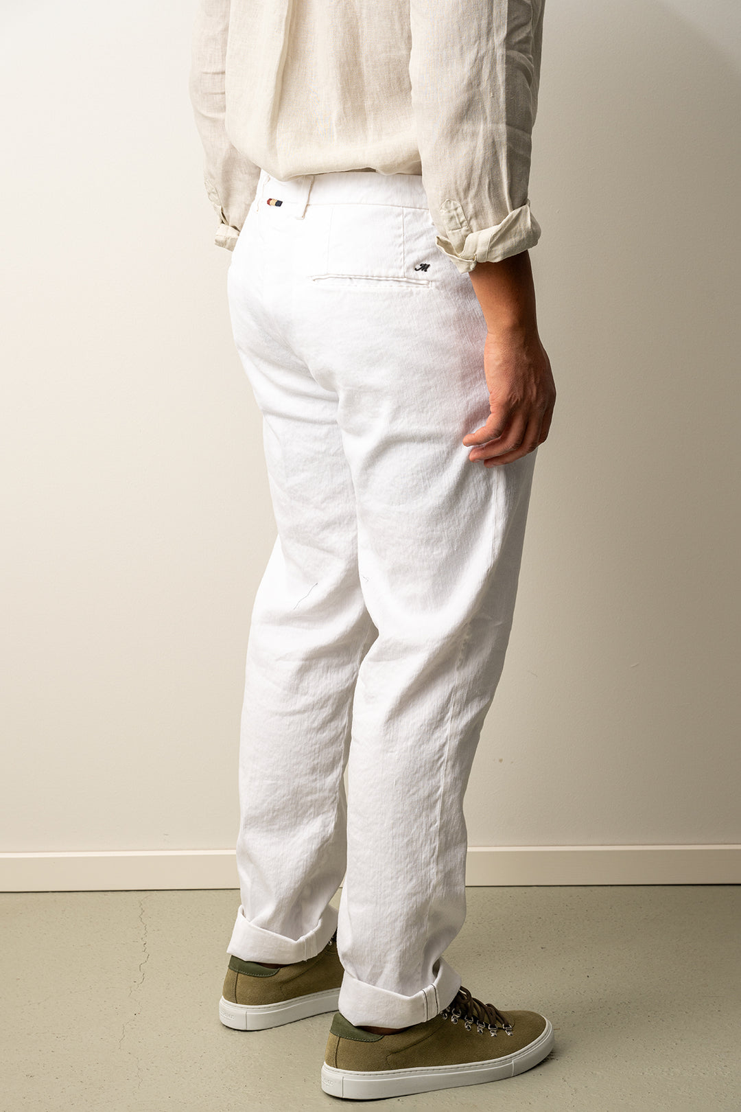 Boston Style Linen Trouser White