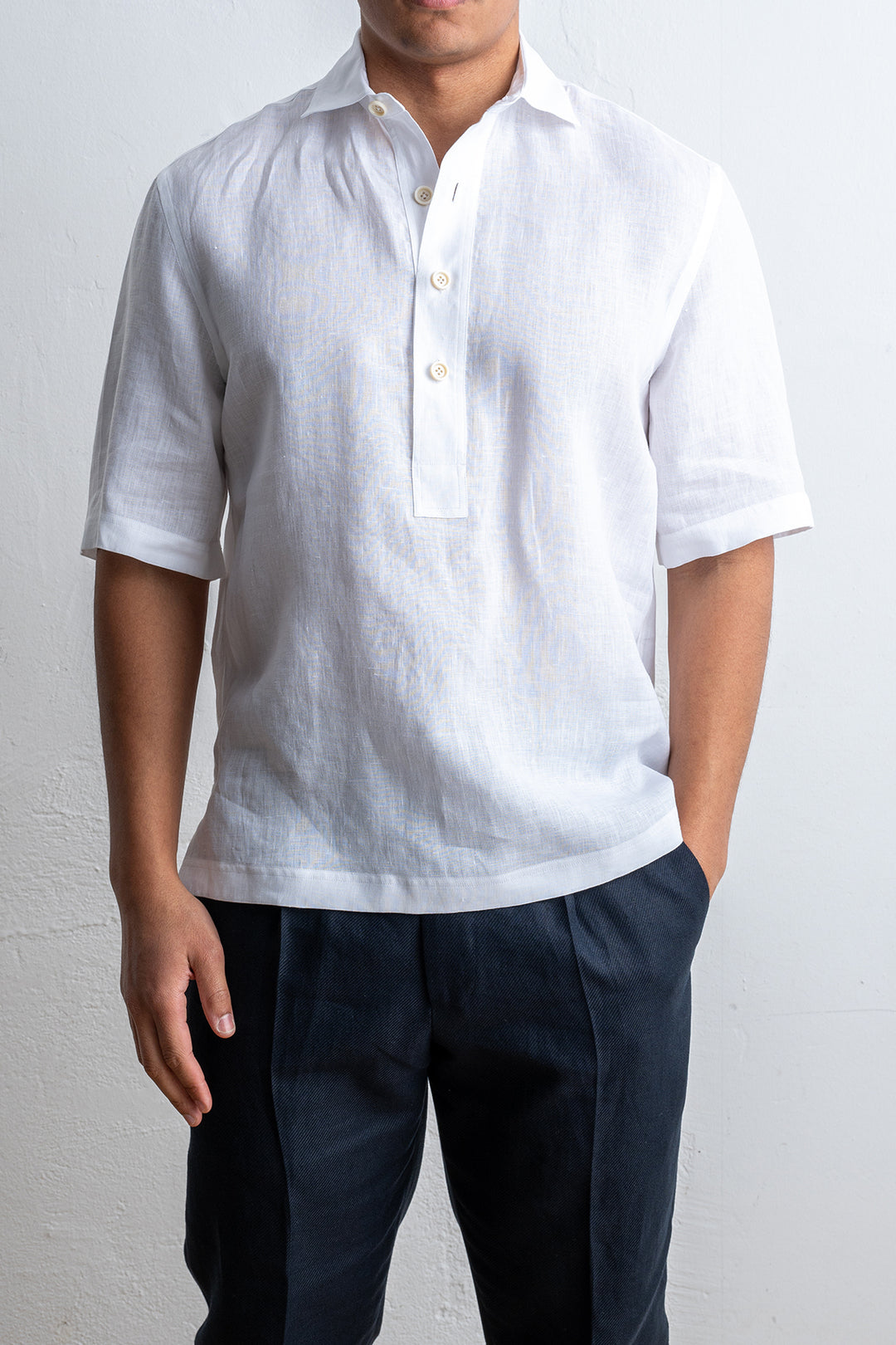 Bussarong Linen Shirt White
