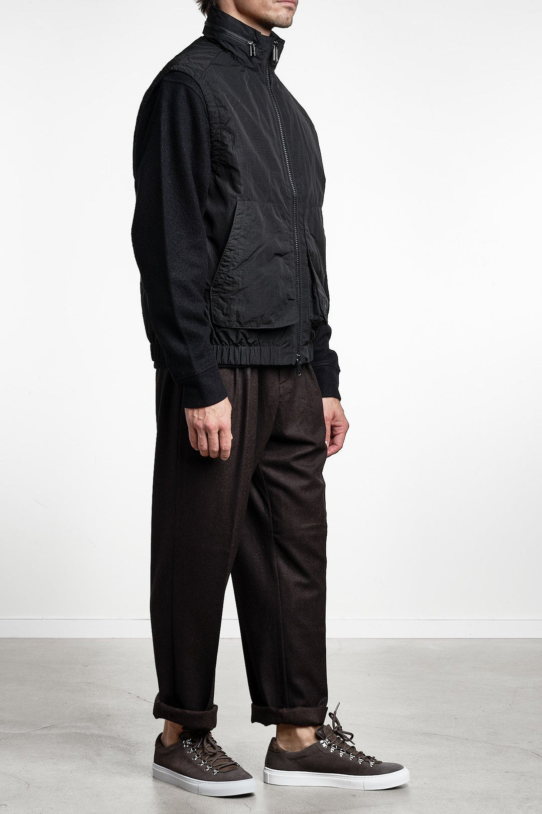 Hampstead Vest Black – Cesar Equipment, closeup på materialet