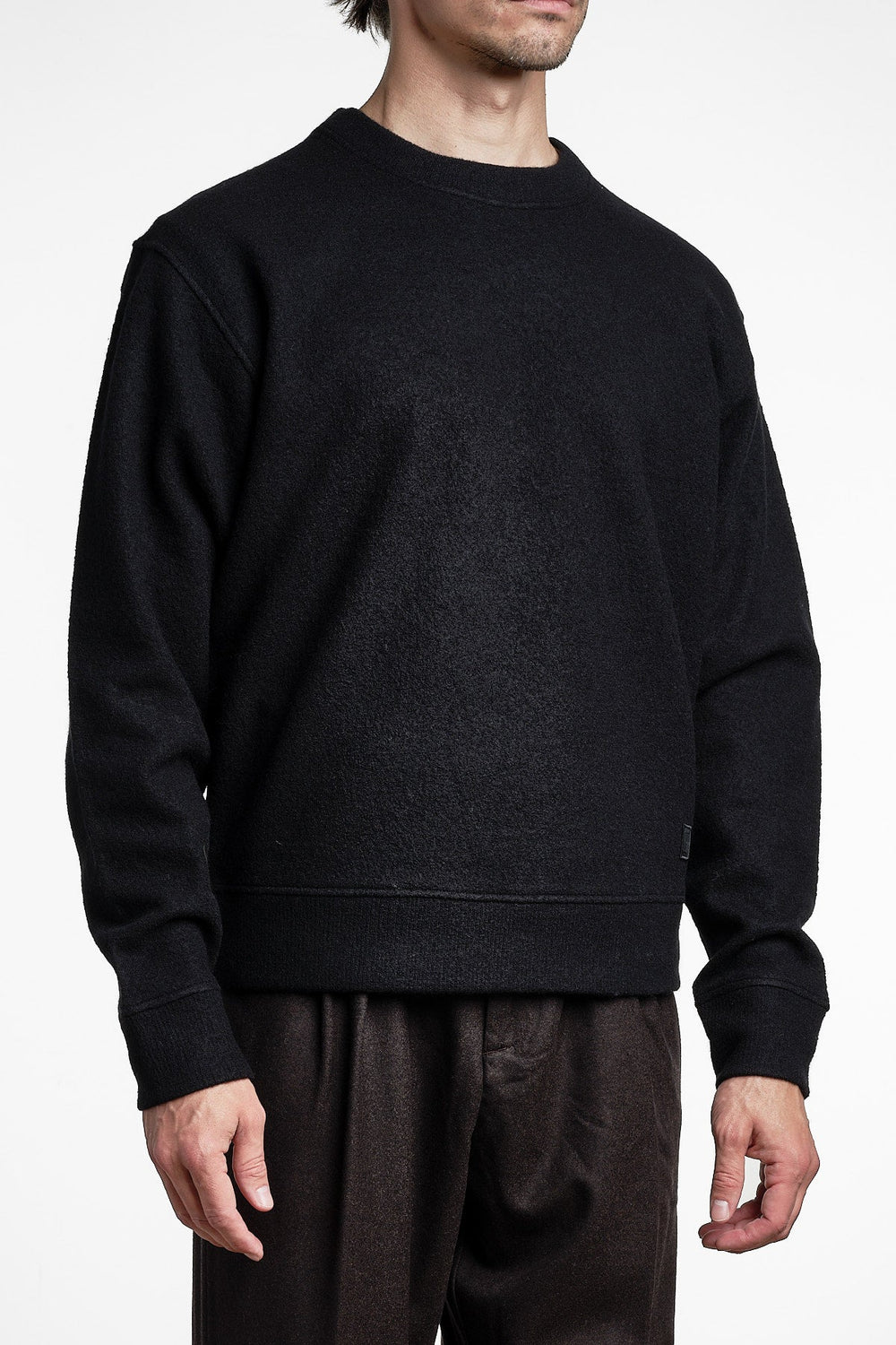 Seaham Boiled Wool Crew Black – Cesar Equipment, bakifrån