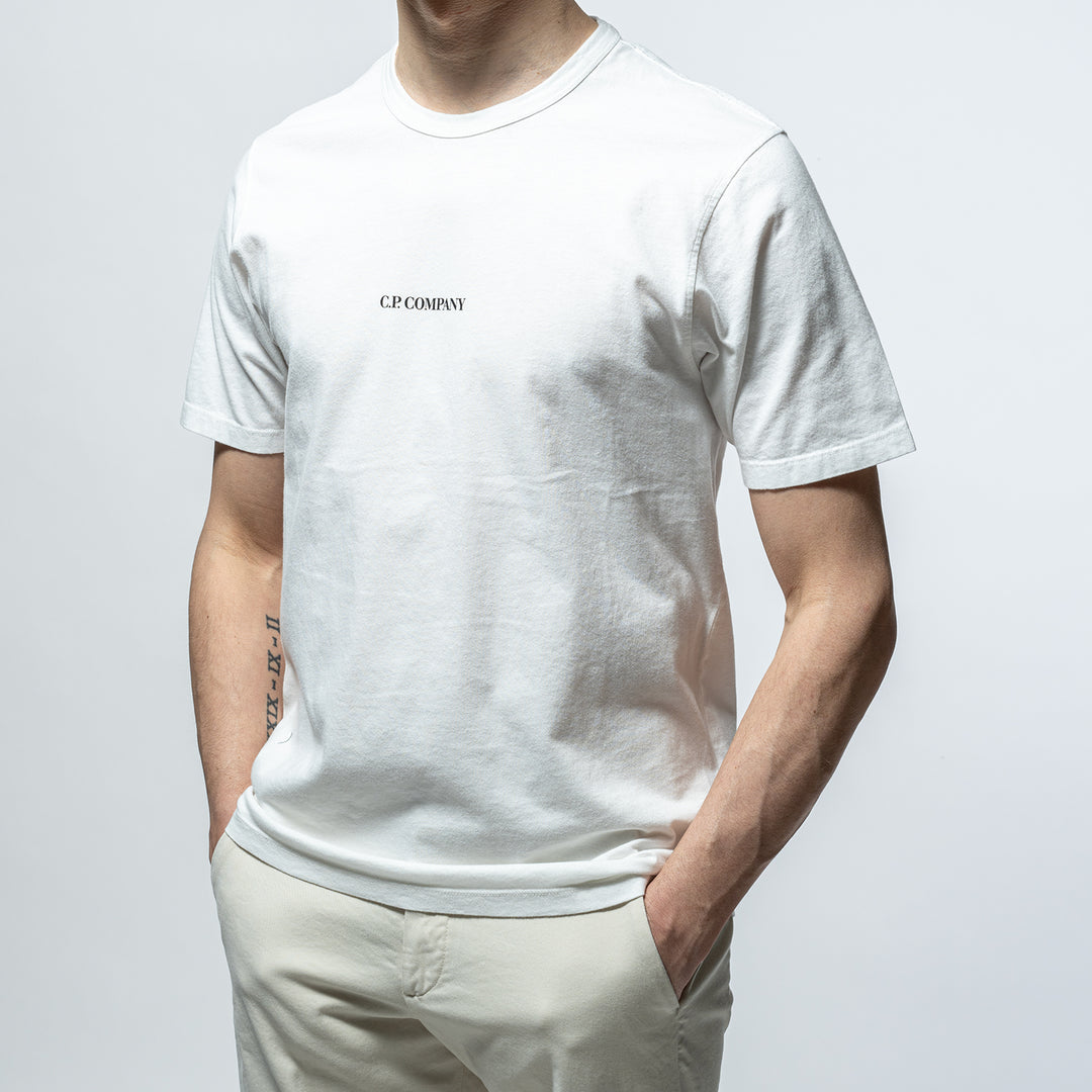 C.P Company Logo T-shirt Gauze White