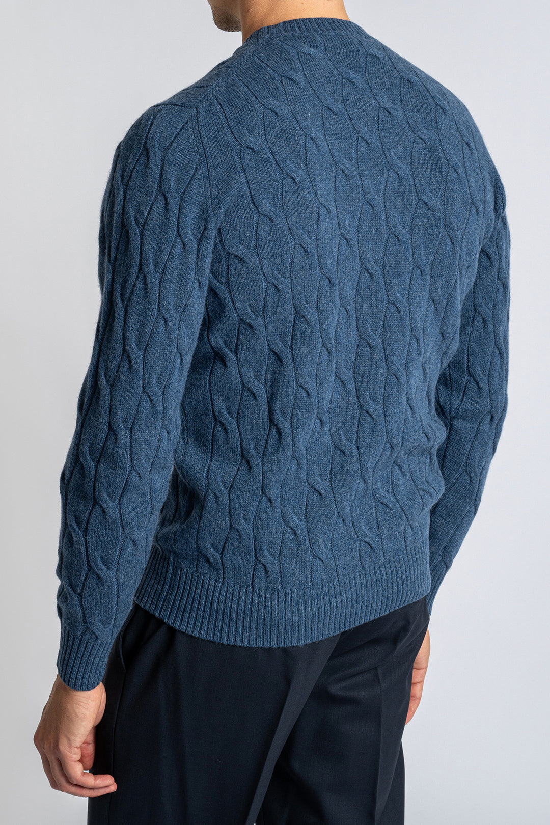 Cable Knitted Sweater LIGHT BLUE