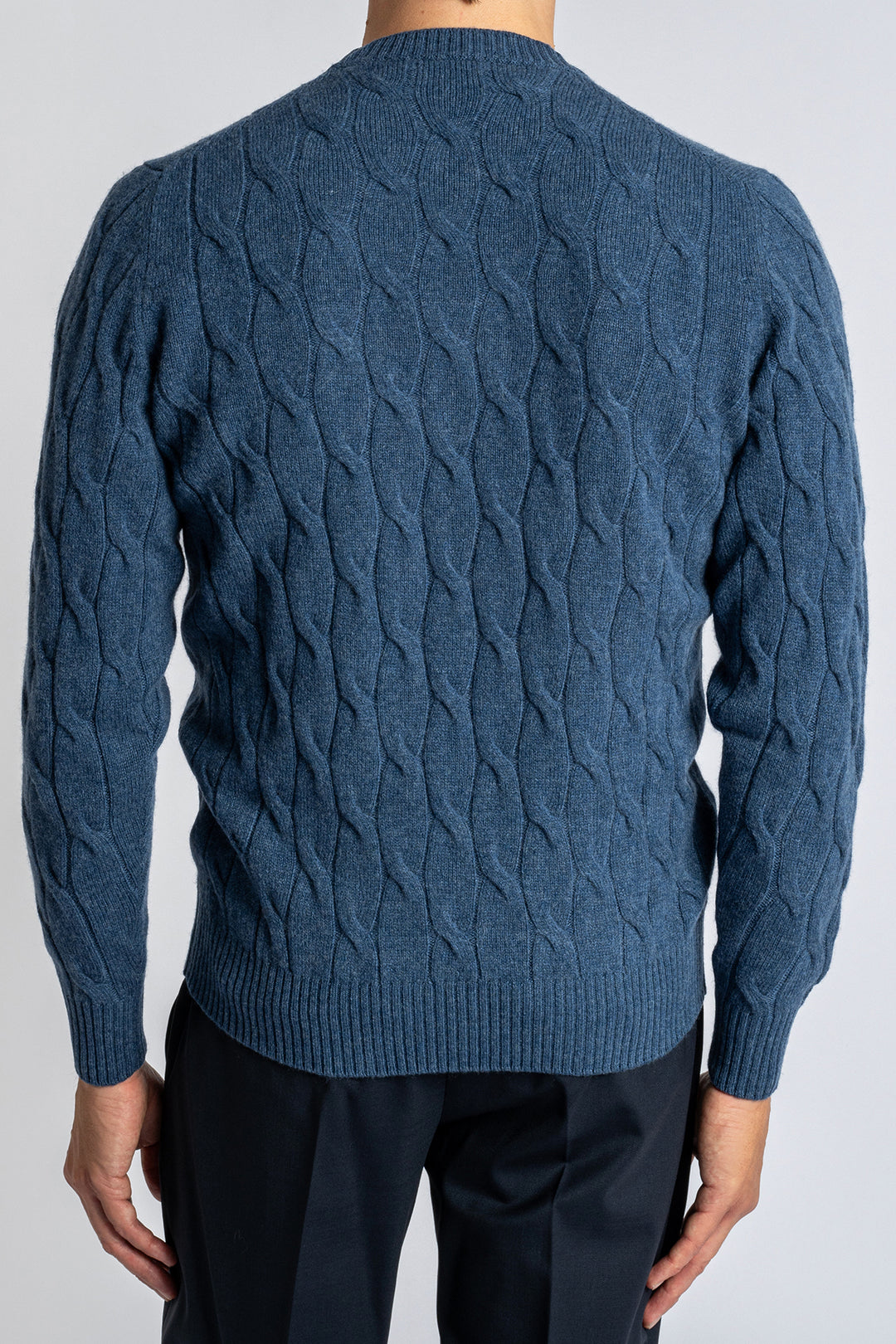 Cable Knitted Sweater LIGHT BLUE