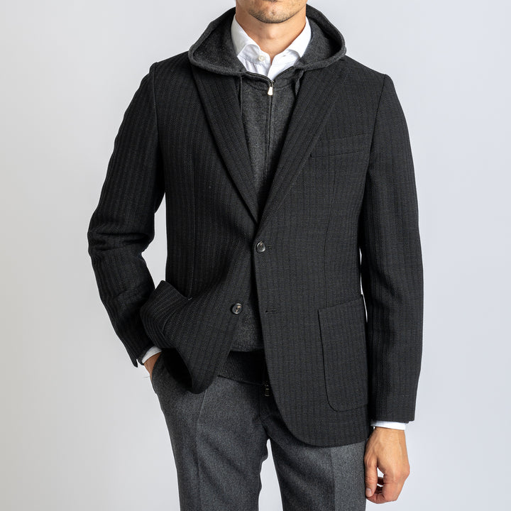 Wool Structured Blazer Antracite