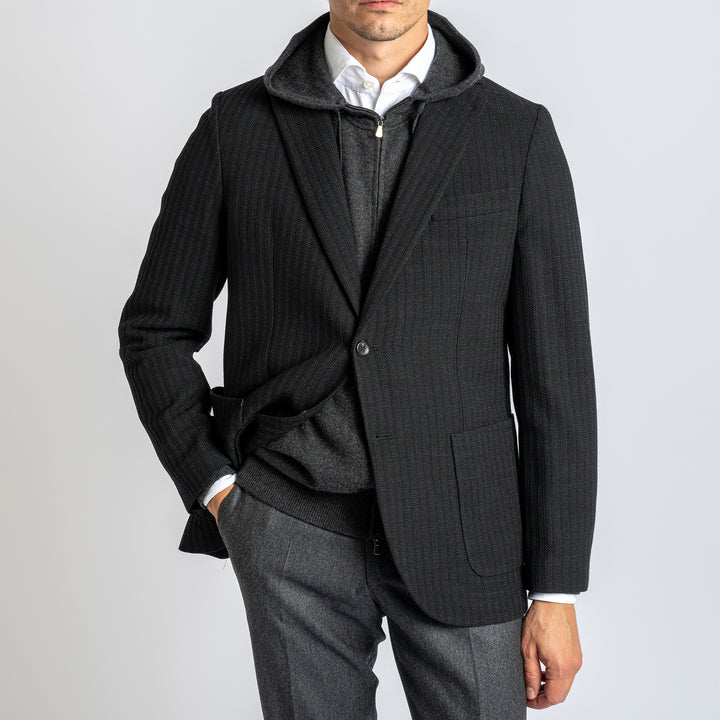 Wool Structured Blazer Antracite