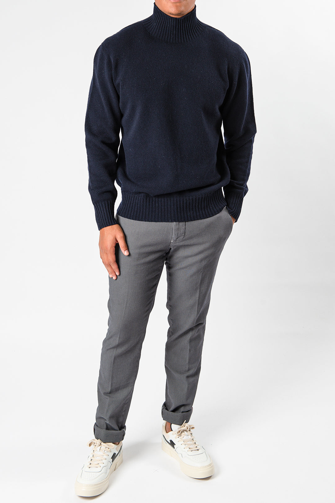 Clark Wool Sweater Navy Blue