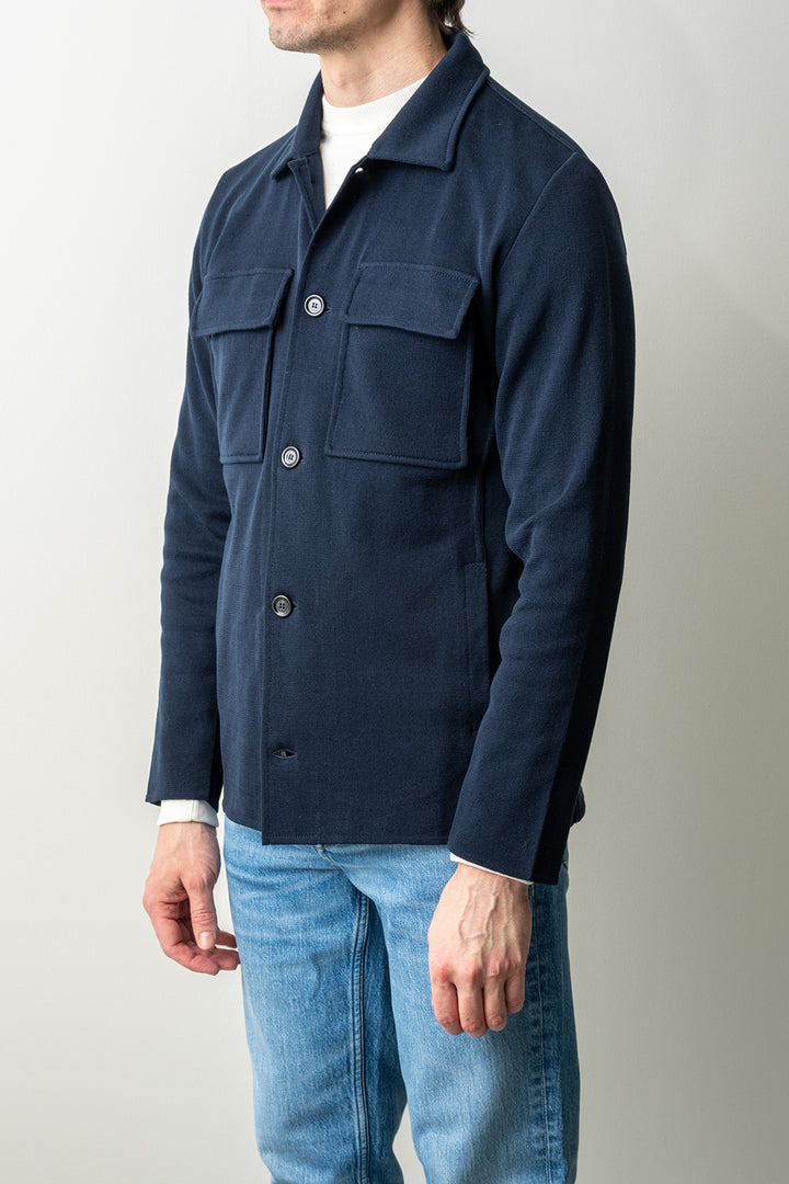 Classic Knitwear Overshirt Navy