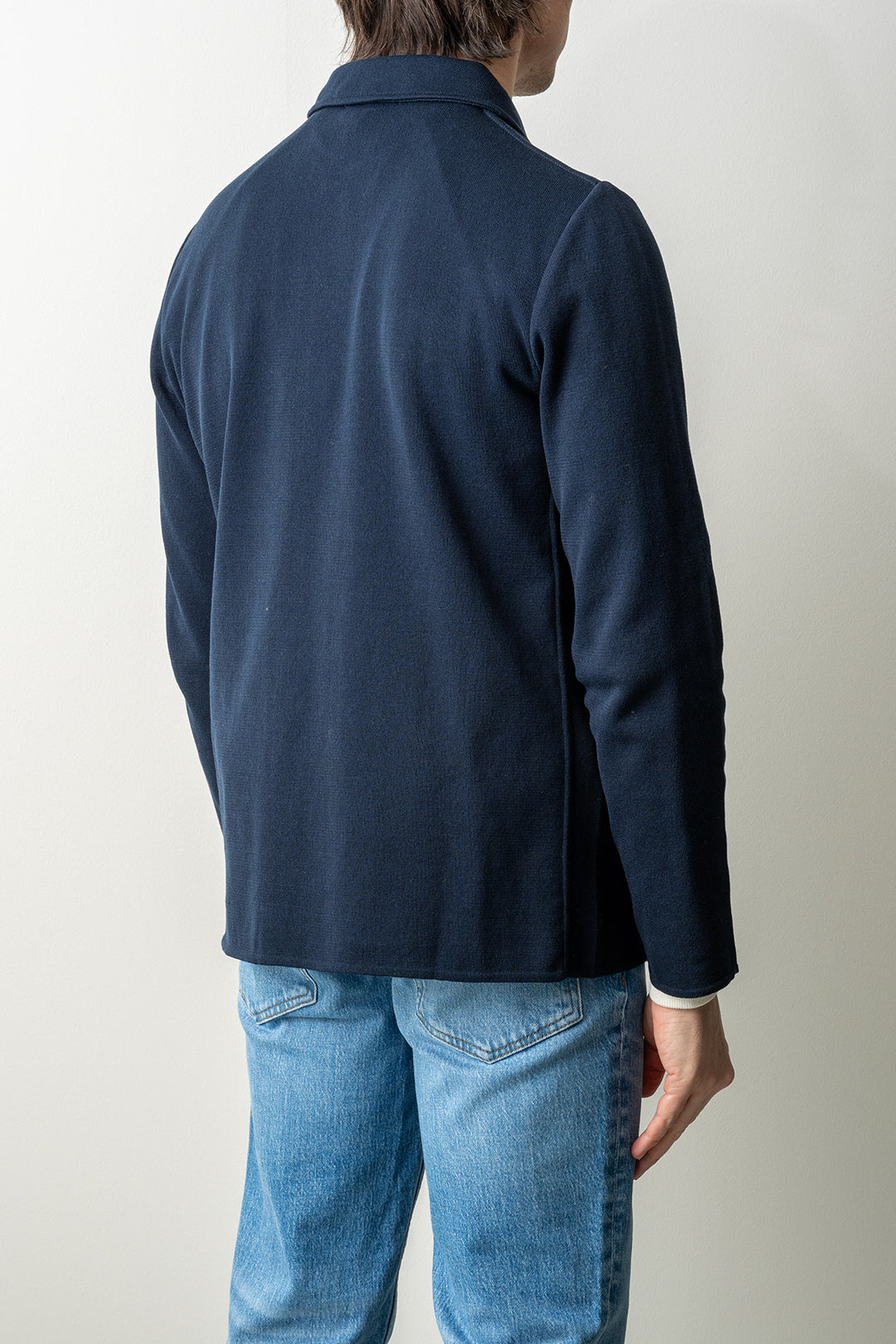 Classic Knitwear Overshirt Navy