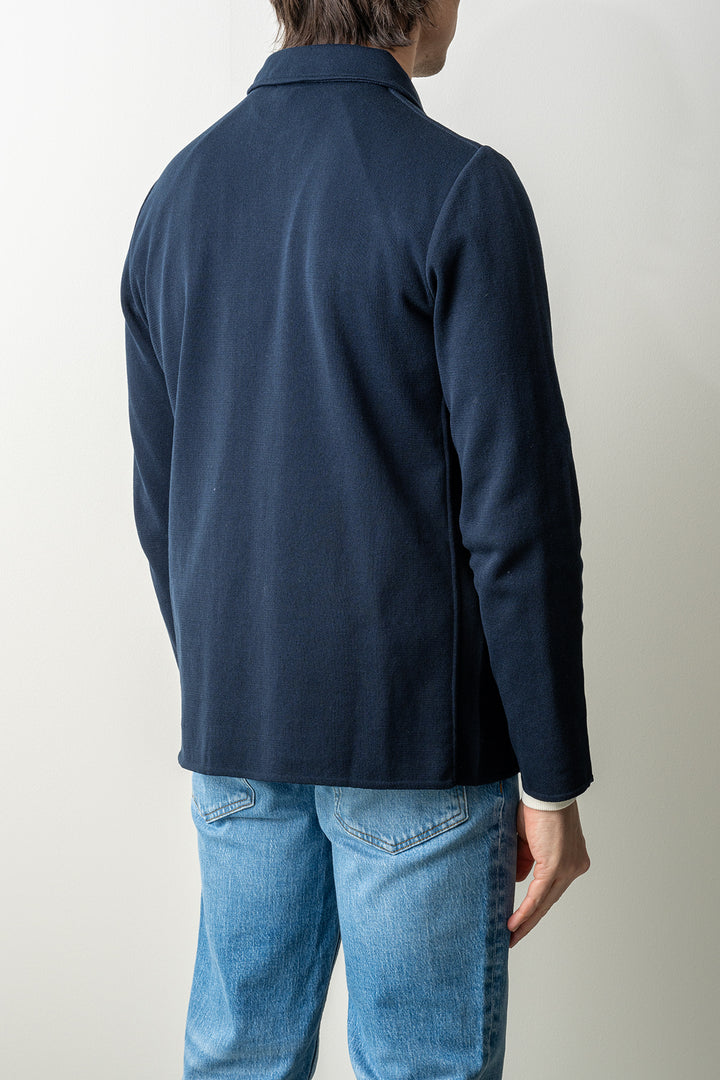 Classic Knitwear Overshirt Navy