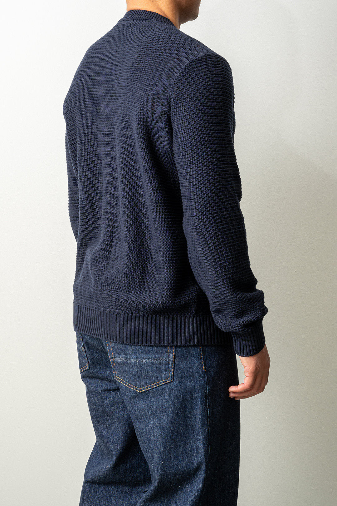 Cotton Cashmere Ghost Sweater 5100032 Navy Blue