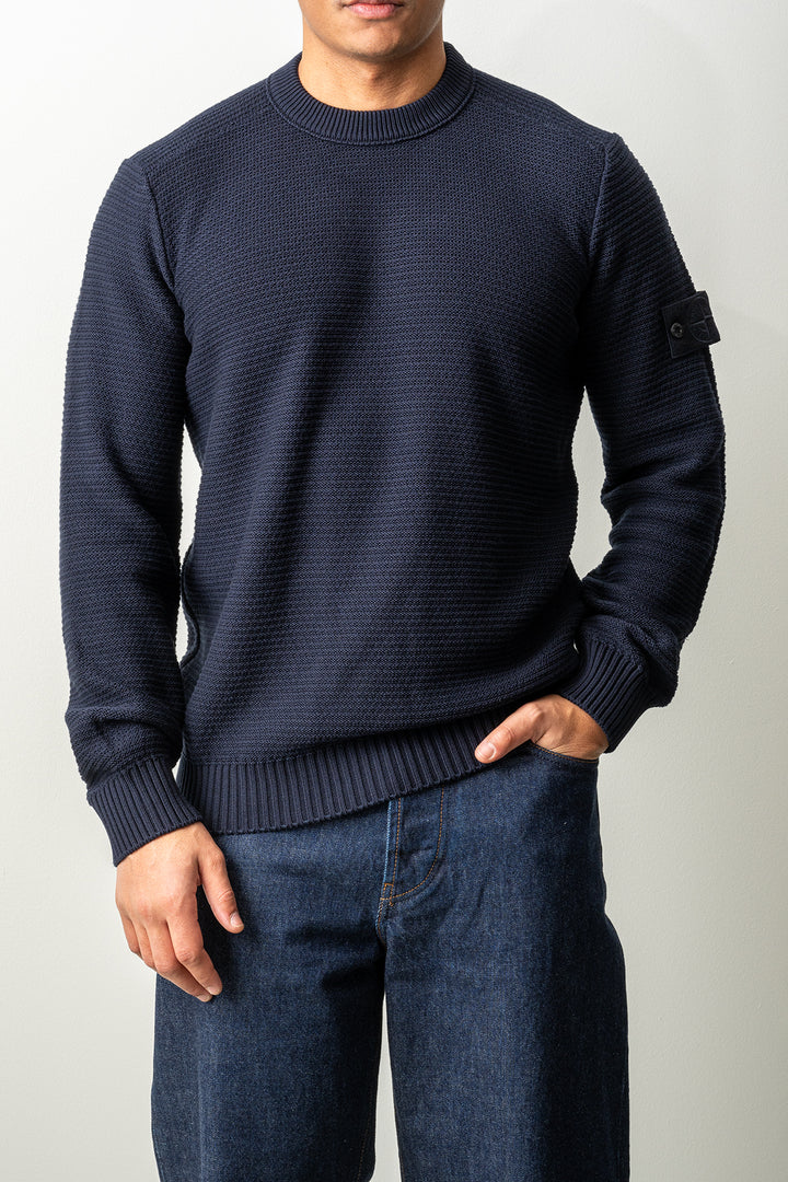 Cotton Cashmere Ghost Sweater 5100032 Navy Blue