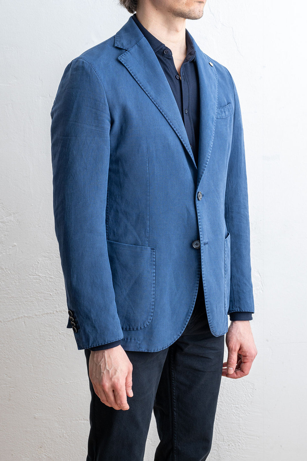 Cotton Lyocell Blazer Blue
