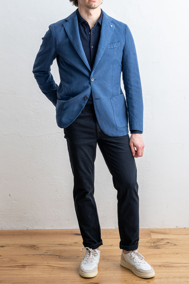 Cotton Lyocell Blazer Blue
