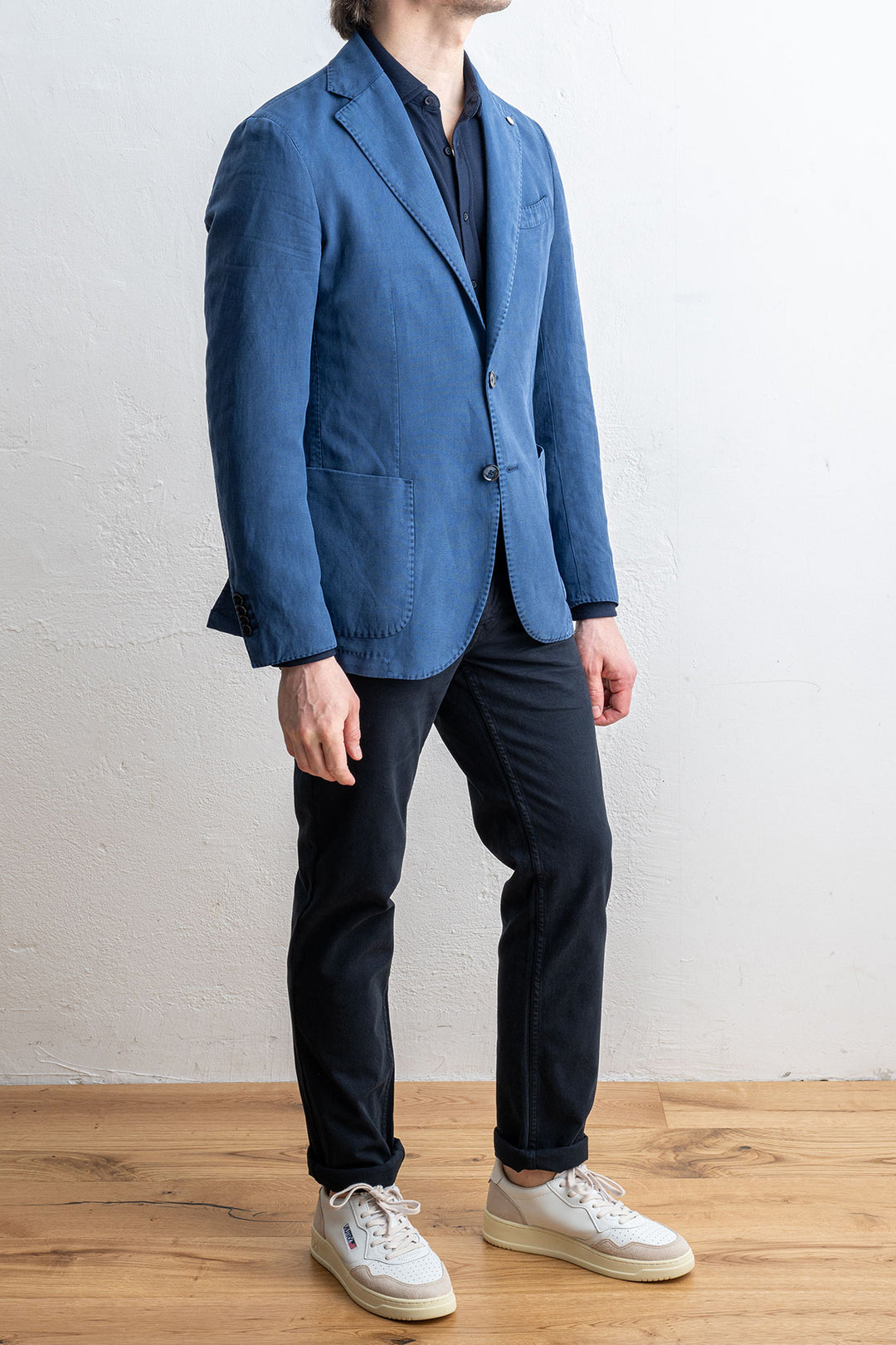 Cotton Lyocell Blazer Blue