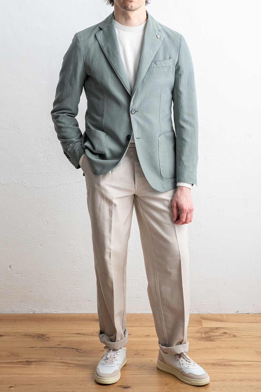 Cotton Lyocell Blazer Green