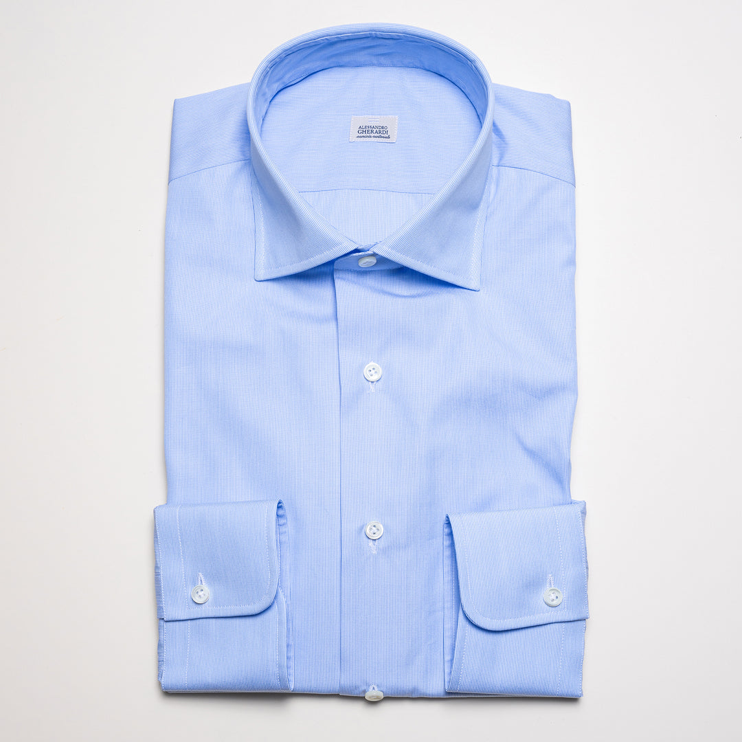 Cotton Micro Stripe Regular Fit BLUE