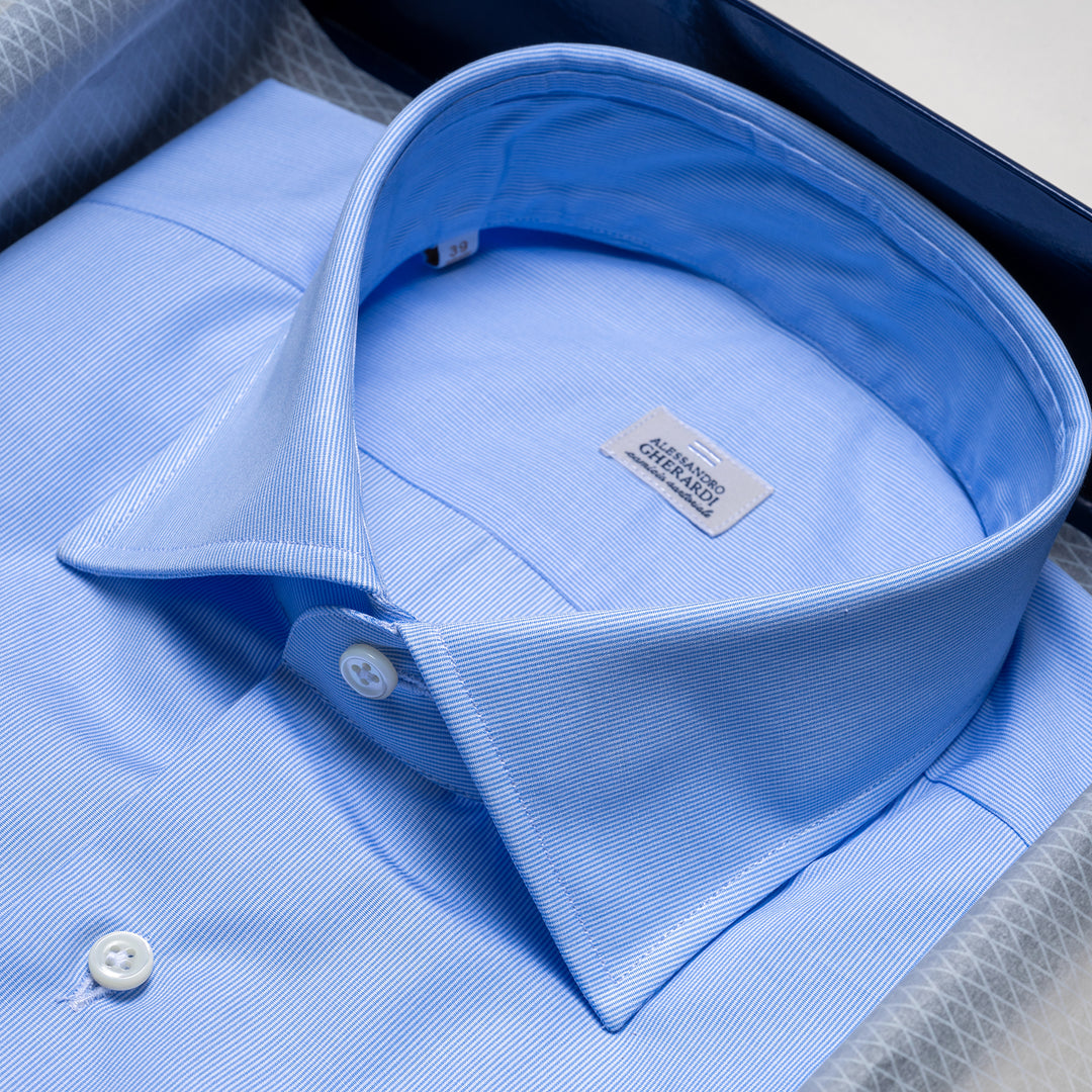 Cotton Micro Stripe Regular Fit BLUE