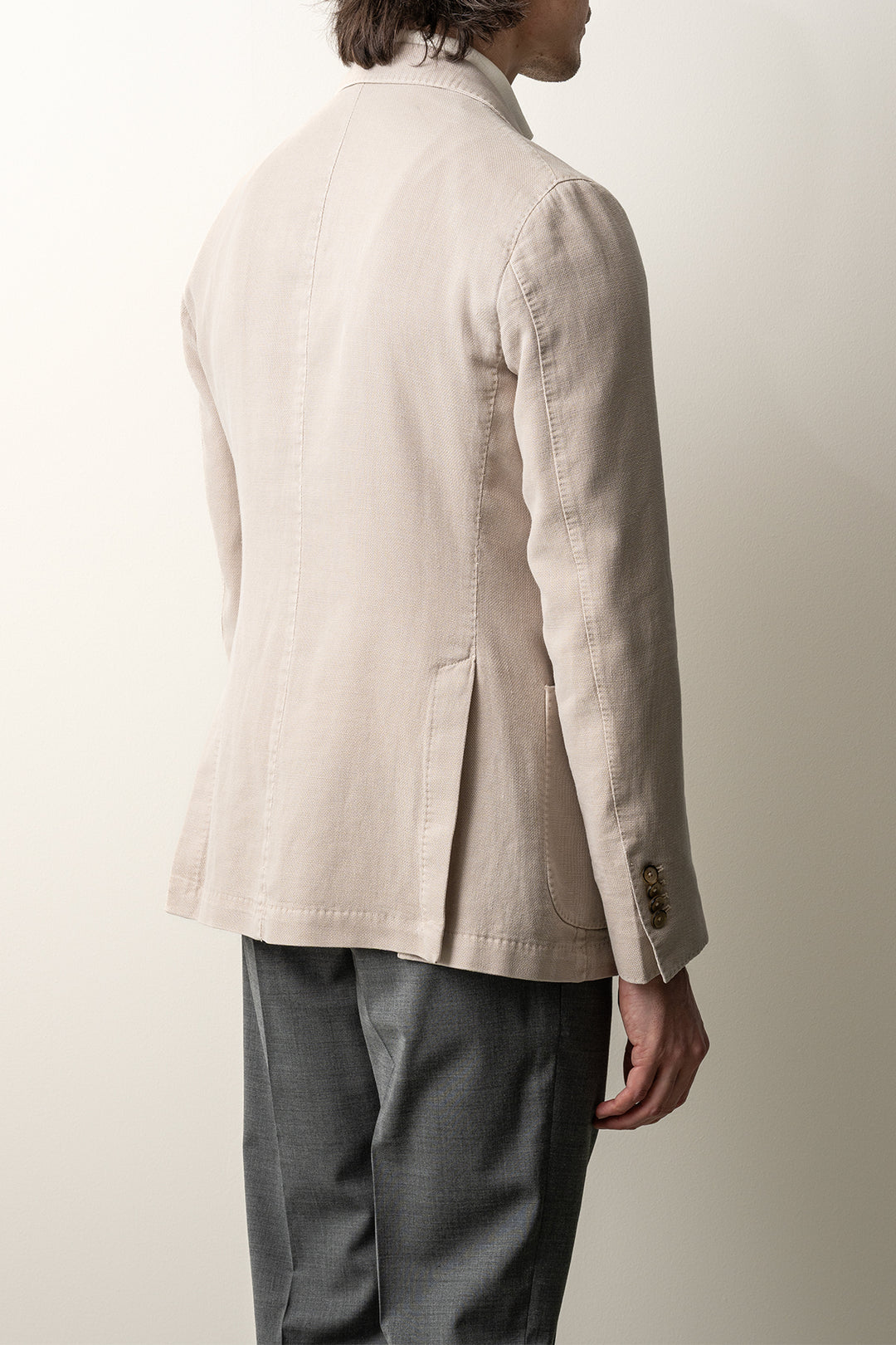 Cotton Ramie Blazer Beige
