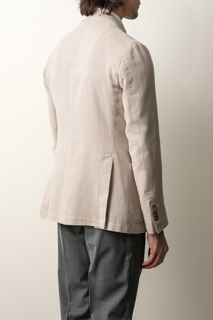 Cotton Ramie Blazer Beige