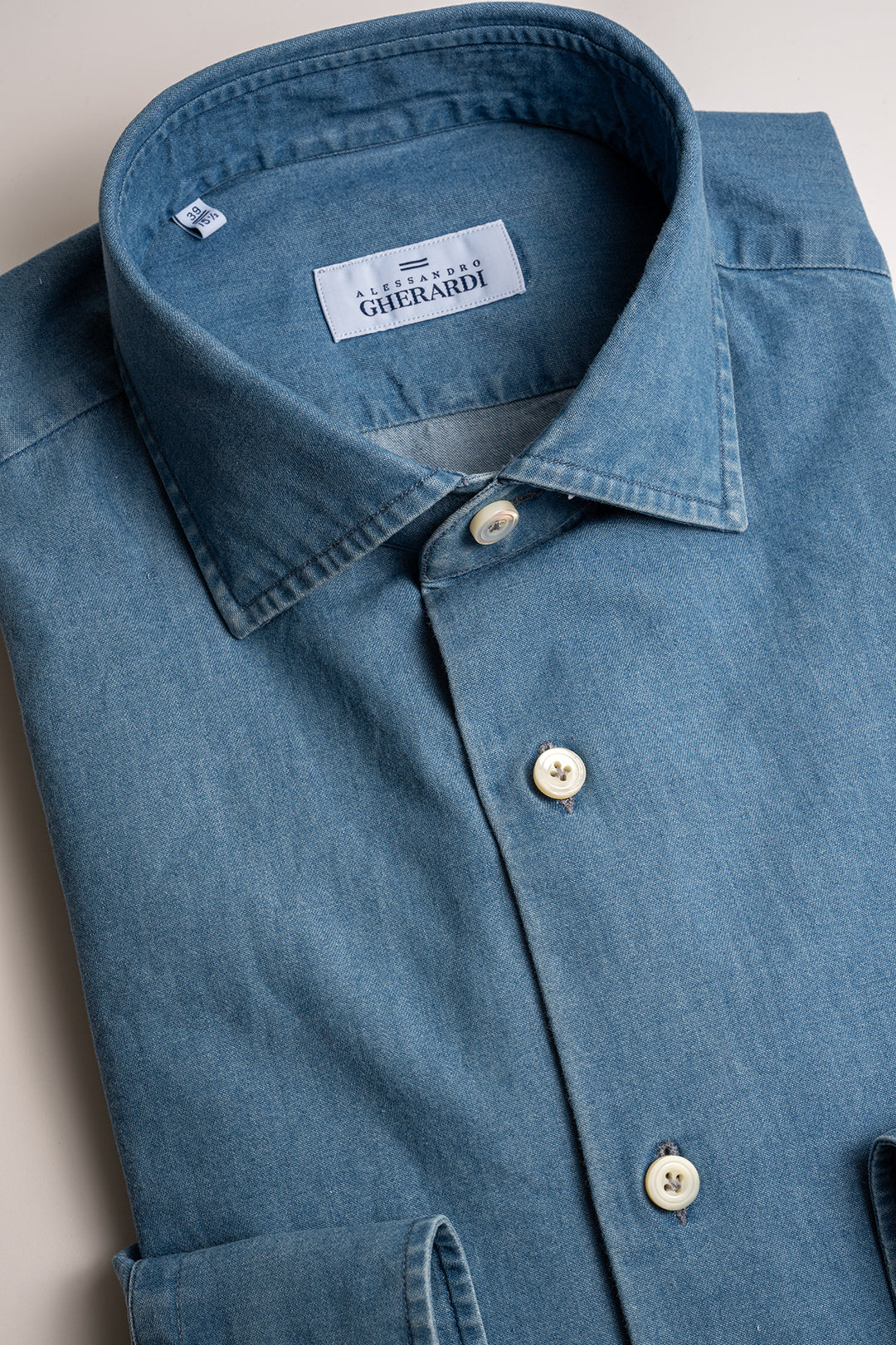 Cotton Regular Denim Shirt MID BLUE