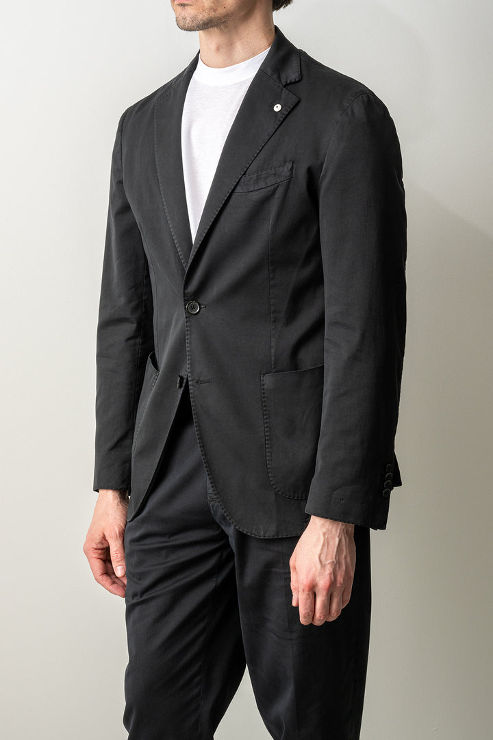 Cotton Silk Soft Blazer Black