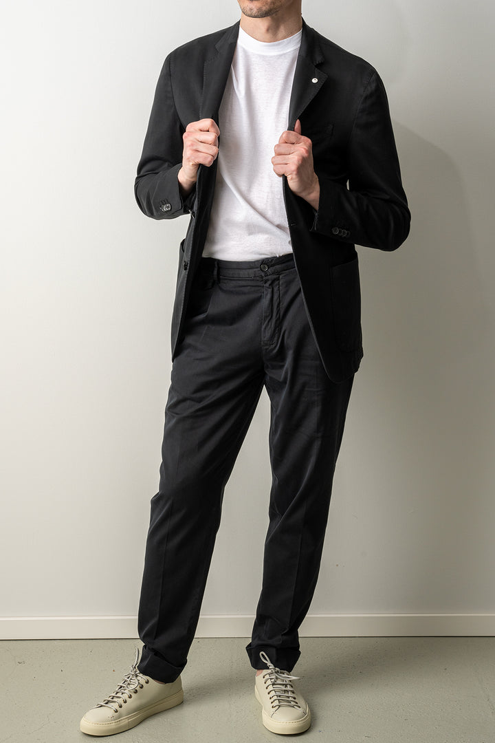 Cotton Silk Soft Blazer Black