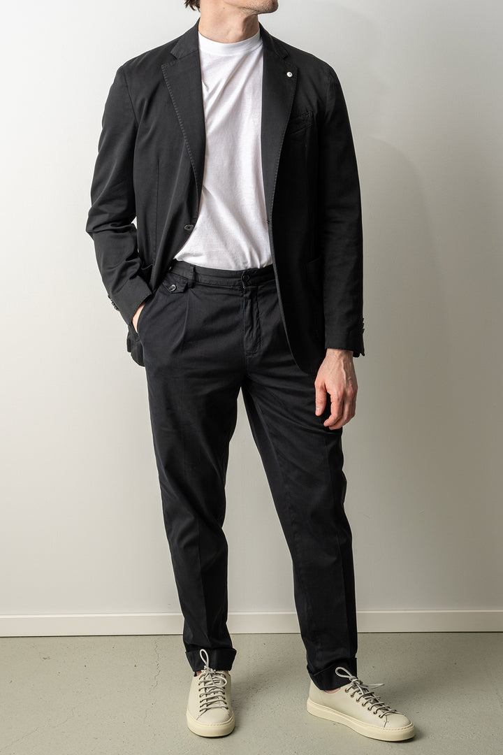 Cotton Silk Soft Blazer Black