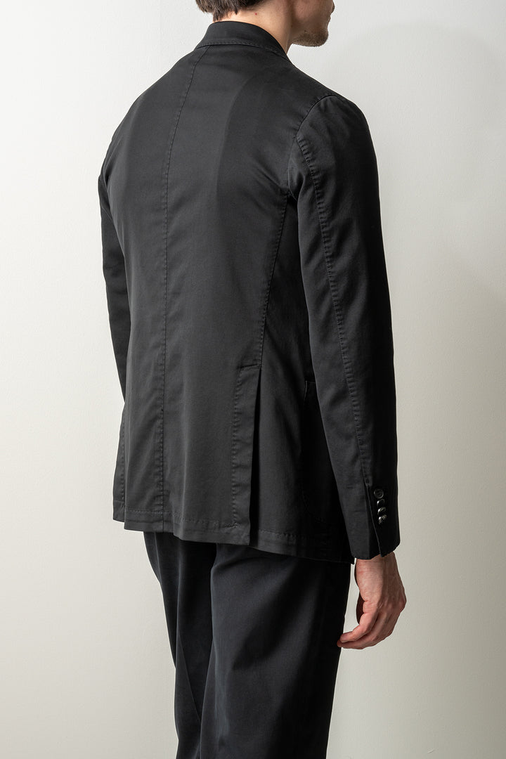 Cotton Silk Soft Blazer Black