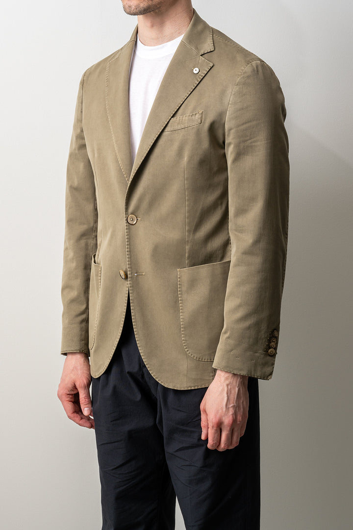 Cotton Silk Soft Blazer Green