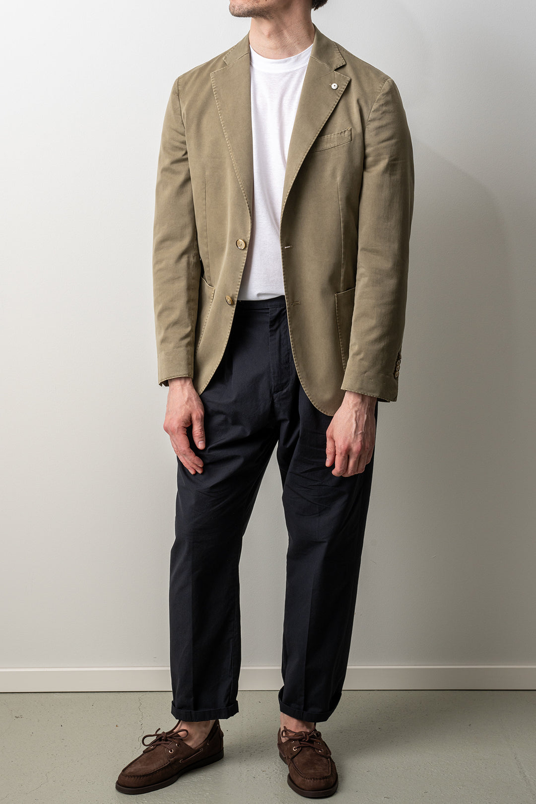 Cotton Silk Soft Blazer Green