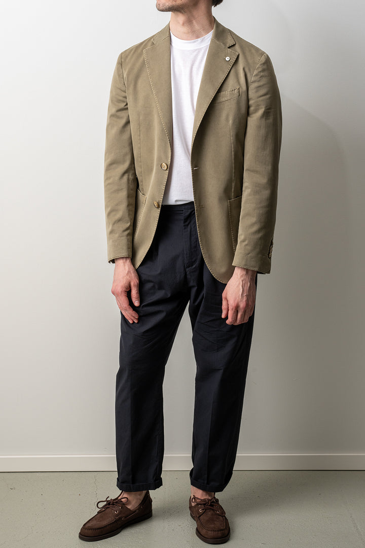 Cotton Silk Soft Blazer Green