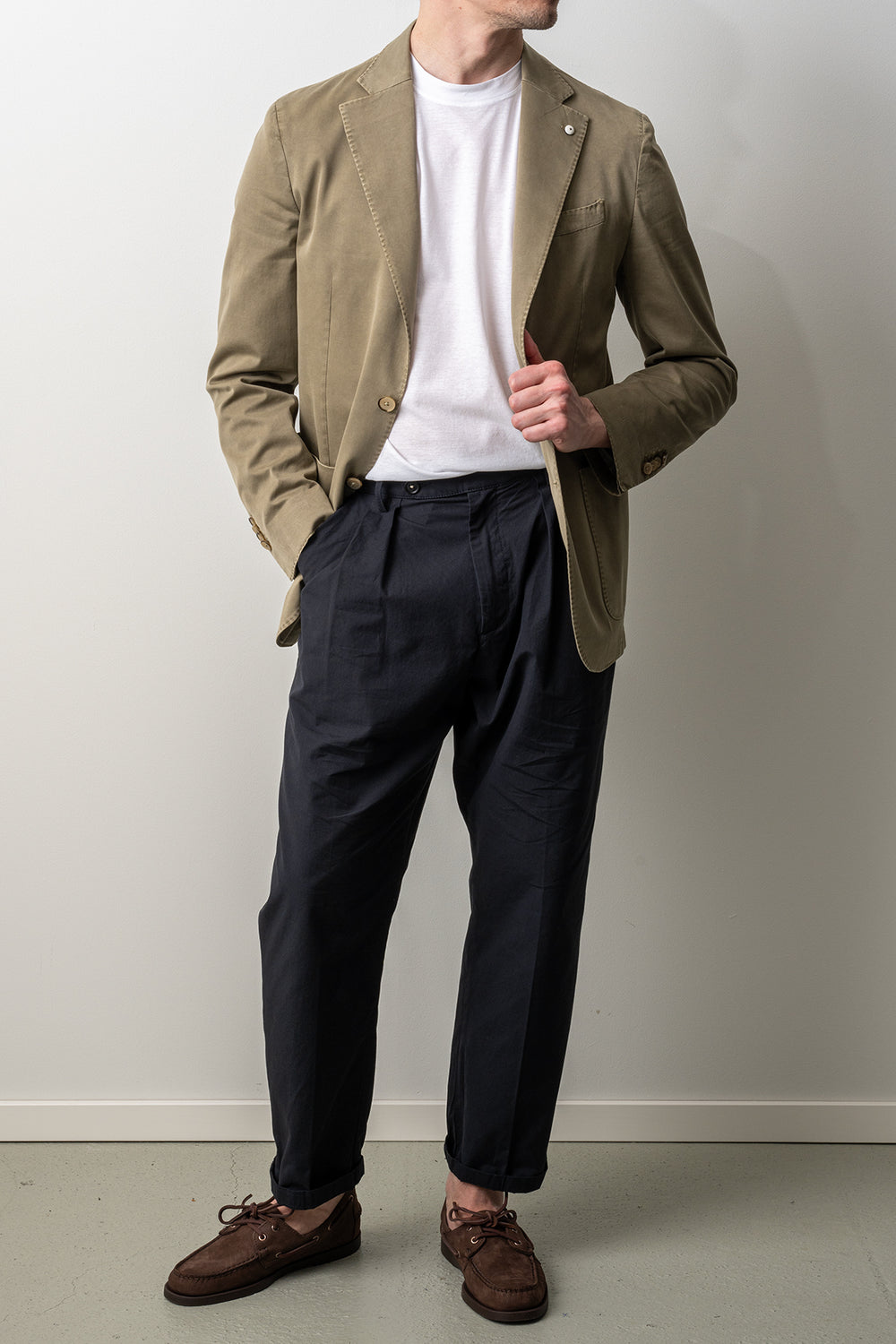 Cotton Silk Soft Blazer Green