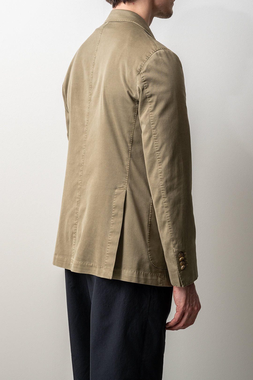 Cotton Silk Soft Blazer Green