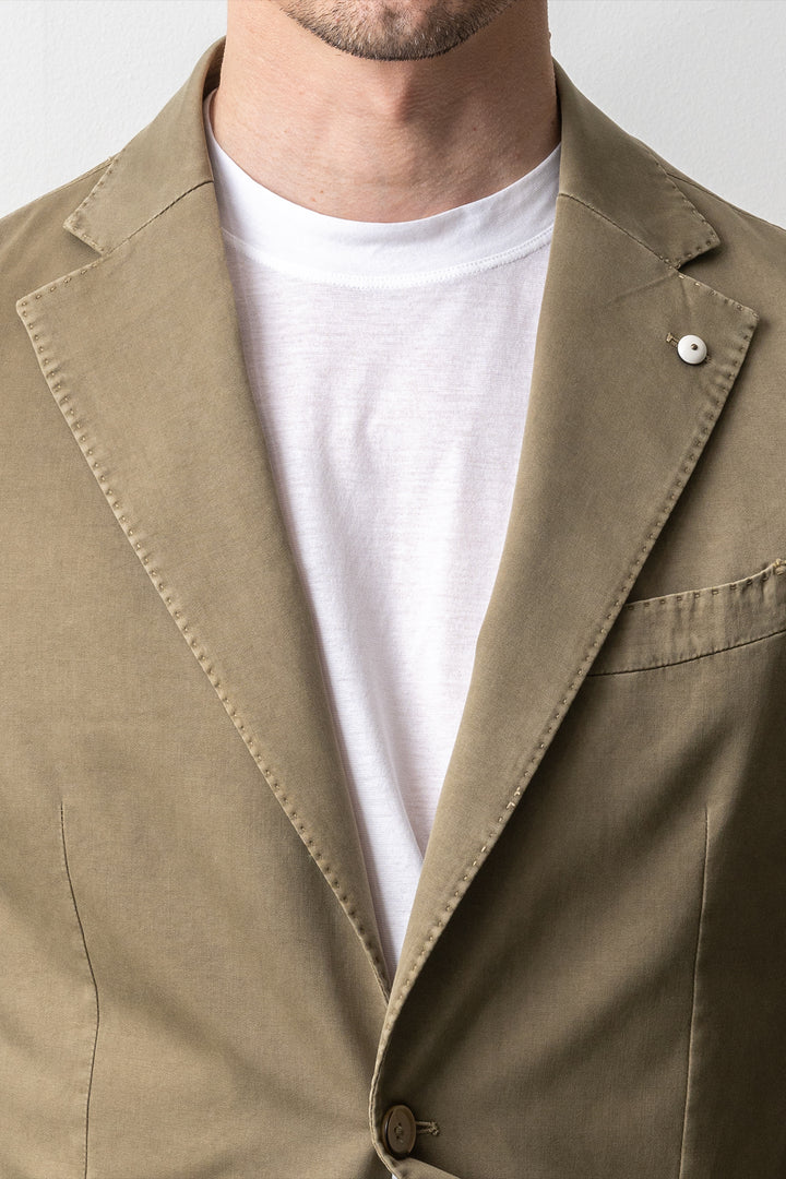 Cotton Silk Soft Blazer Green