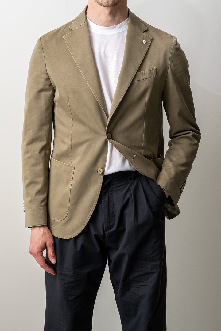 Cotton Silk Soft Blazer Green