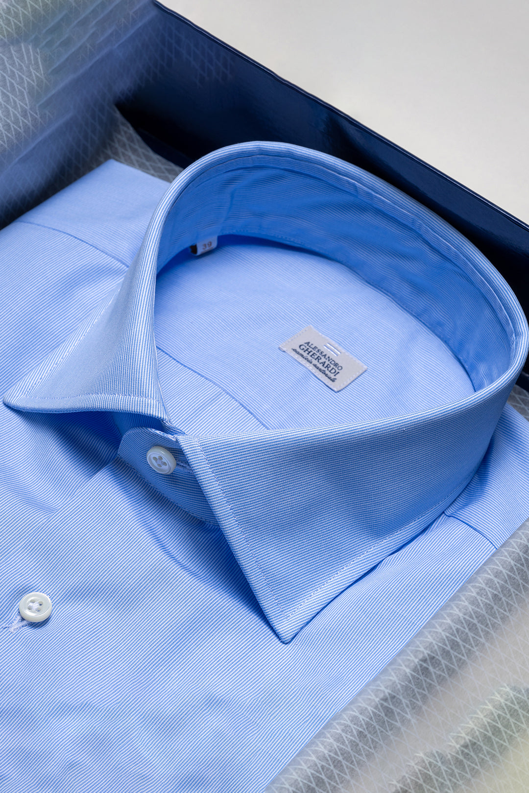 Cotton Stripe Regular Fit Blue