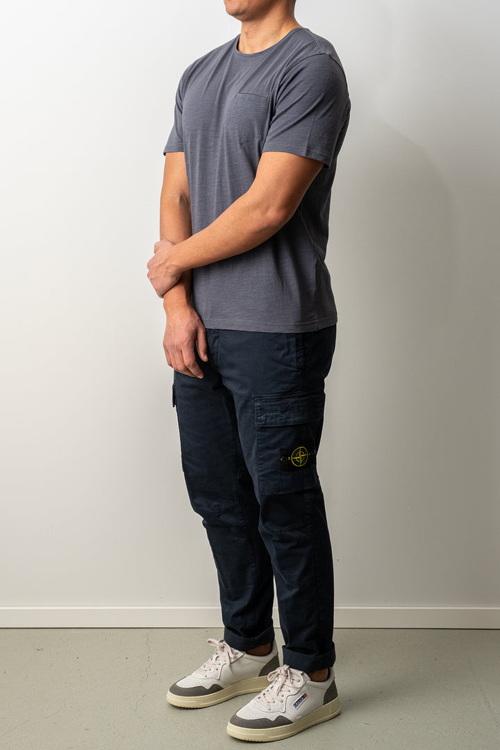 Cotton Washed Pocket T-shirt Grey