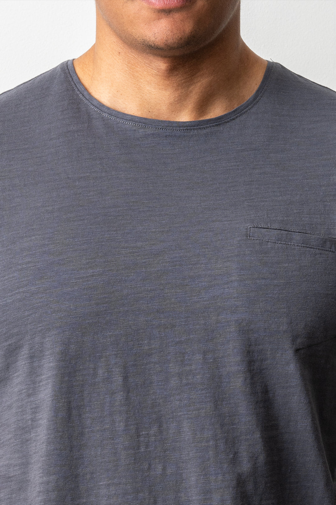Cotton Washed Pocket T-shirt Grey