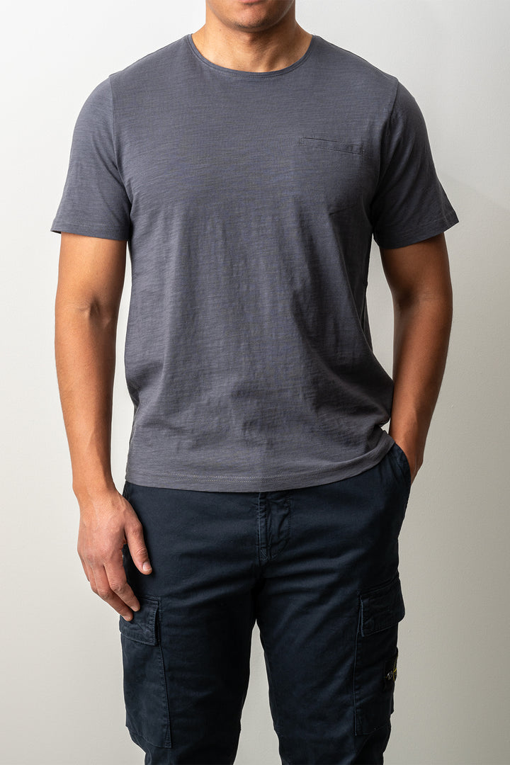 Cotton Washed Pocket T-shirt Grey