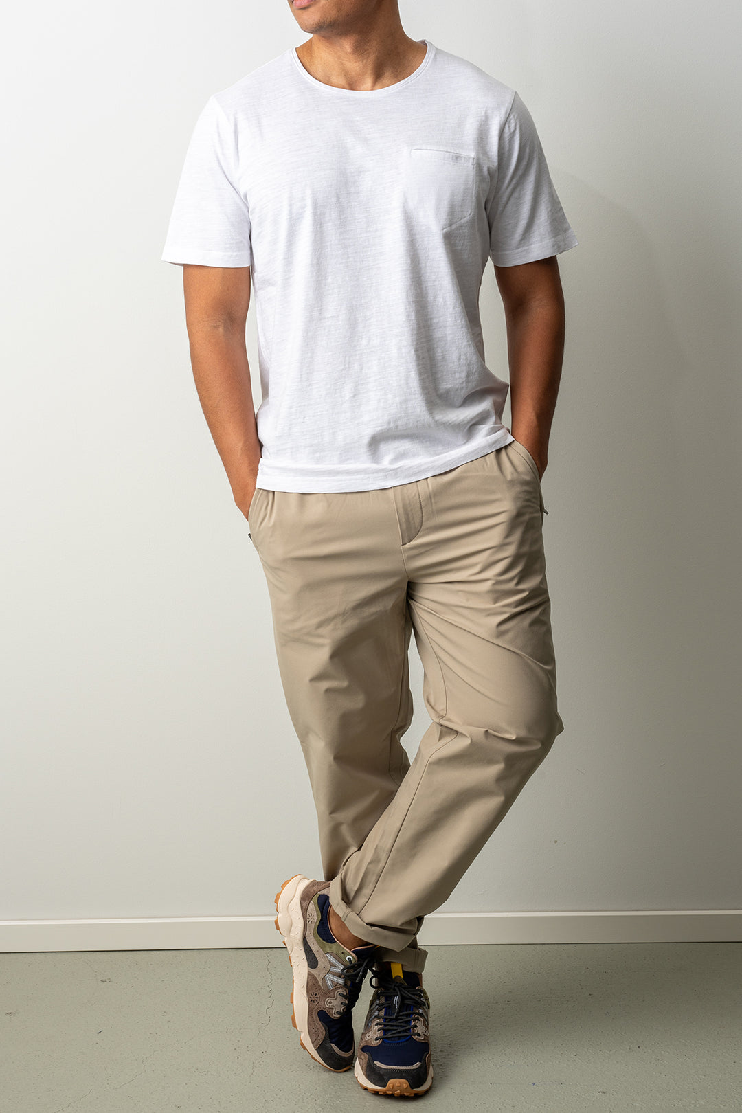 Cotton Washed Pocket T-shirt White