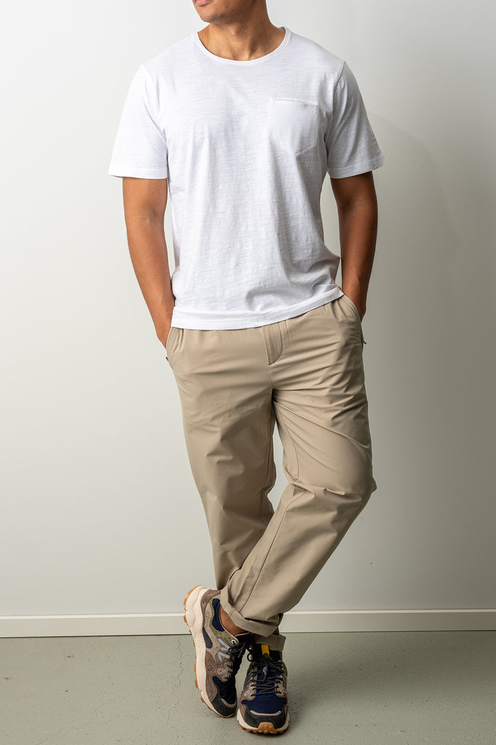 Cotton Washed Pocket T-shirt White
