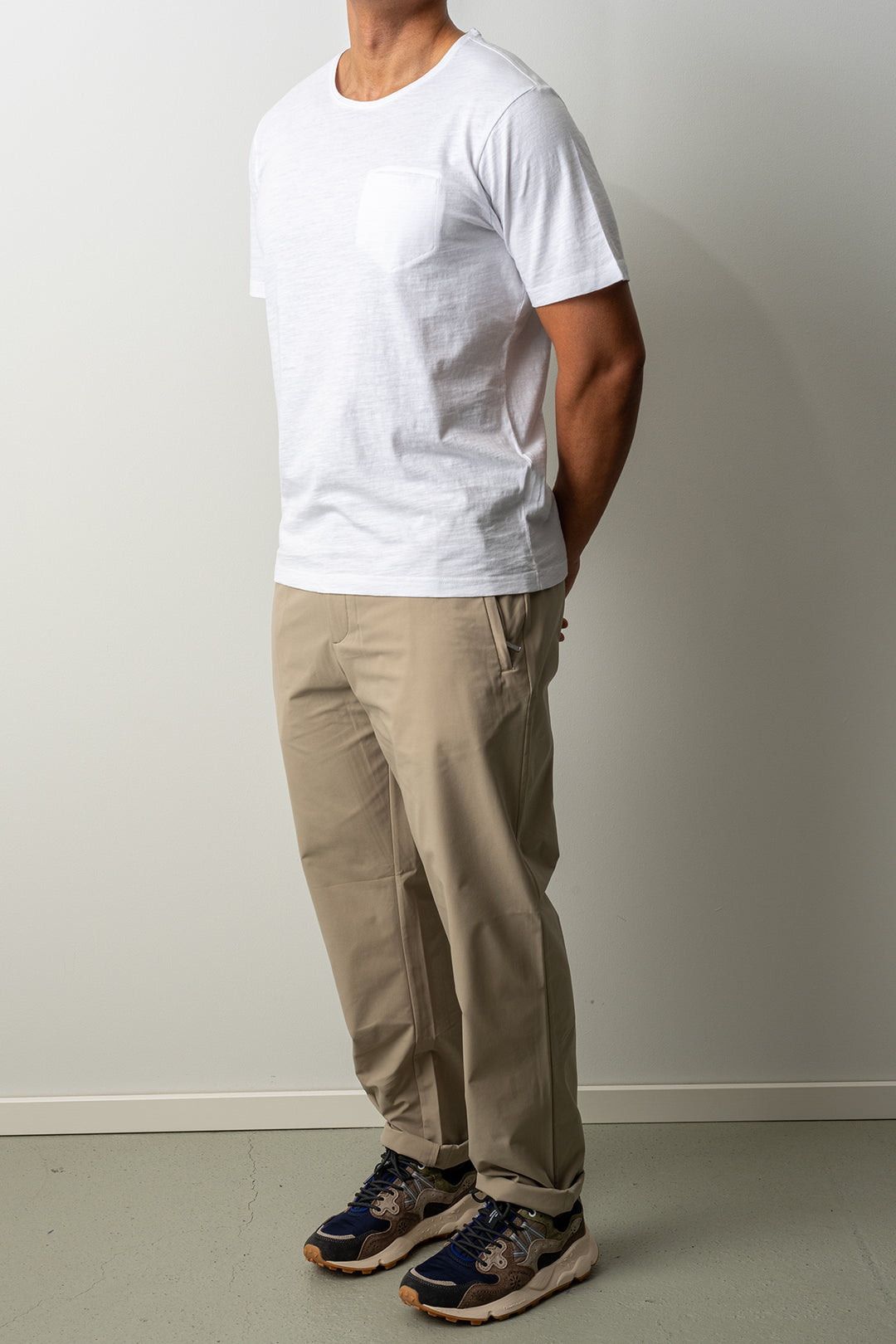 Cotton Washed Pocket T-shirt White