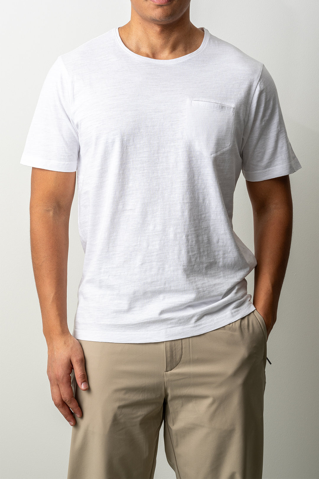 Cotton Washed Pocket T-shirt White