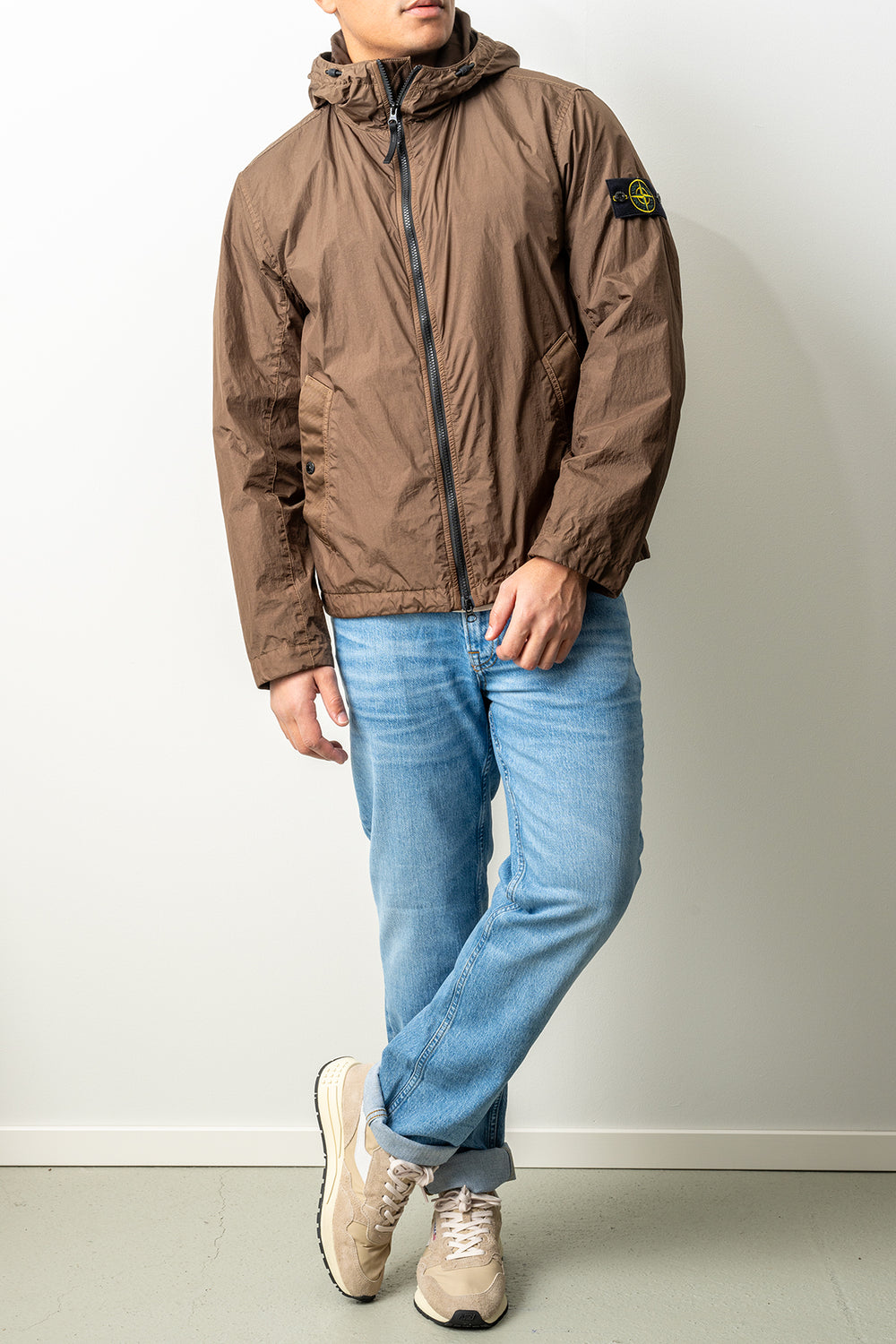 Crinkle Reps Recycled Nylon Jacket 4100001 Shadow Brown