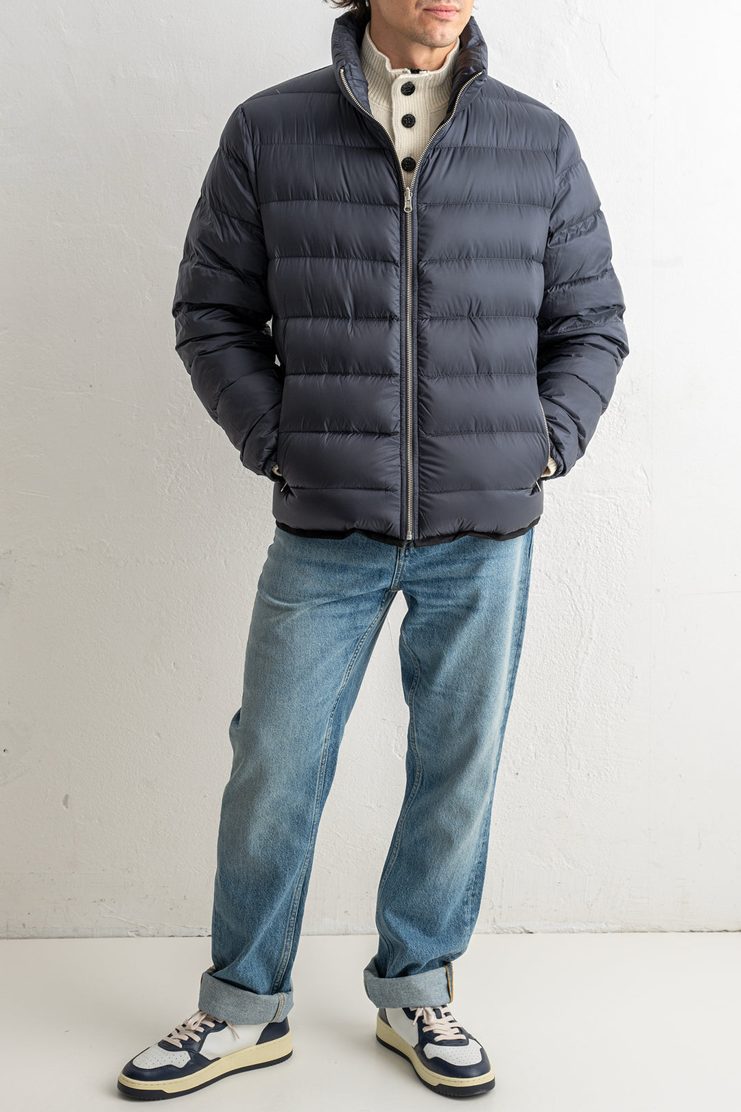 DOWN LINER WITH POCKETS Grey